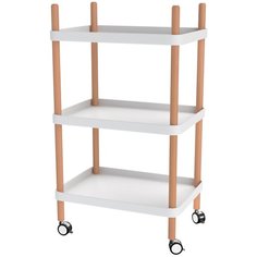 Столик сервировочный Loftyhome Cedar, ДхШ: 50.5 х 36.5 см, белый