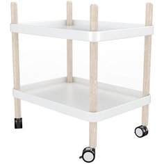 Столик сервировочный Loftyhome Cedar, ДхШ: 50.5 х 36.5 см, белый