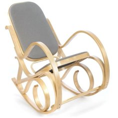 Кресло-качалка mod. AX3002-2 Натуральный Ткань Светло-серый Tet Chair