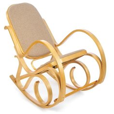 Кресло-качалка mod. AX3002-2 Дуб Ткань Бежевый Tet Chair