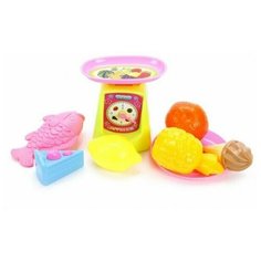 Весы с набором продуктов и посуды 8 предм., пакет Наша Игрушка