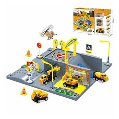 Игр.набор Спецтехника, в комплекте: транспорт 3шт., предметы 3шт., наклейки 2шт., коробка Наша Игрушка