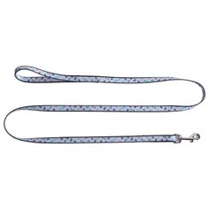 Поводок 15мм х 1,5м стропа JOY бабочки на голубом для собак J.O.Y.