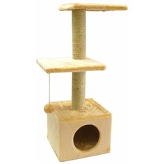 Игровой комплекс Шурум-бурум Домик две площадки 36 х 36 х 100 см бежевый