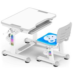 Детский комплект Mealux EVO BD-08 Teddy: Растущая парта (длина столешницы - 70 см.) + растущий стул