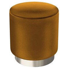 Пуф малый Hollywood Silver. Цвет Корица. Мягкий пуфик. Пуф в прихожую, для спальни, для гостиной, для детской. Supera Luxemebel