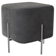 Пуфик Archy. Серый. Мягкий пуфик/квадратный пуф/пуф в прихожую/пуфик в спальню/пуф в коридор. Антивандальная замшевая ткань. Supera Luxemebel