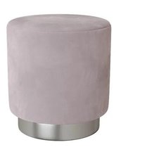 Пуф малый Hollywood Silver. Цвет Пыльная роза. Мягкий пуфик. Пуф в прихожую, для спальни, для гостиной, для детской. Supera Luxemebel