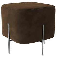 Пуфик Archy. Коричневый. Мягкий пуфик/квадратный пуф/пуф в прихожую/пуфик в спальню/пуф в коридор. Велюр. Supera Luxemebel