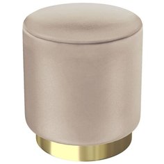 Пуф средний Hollywood Gold. Цвет Бежевый. Мягкий пуфик. Пуф в прихожую, для спальни, для гостиной, для детской. Supera Luxemebel
