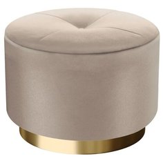 Пуф большой Hollywood Gold. Цвет Бежевый. Мягкий пуфик. Пуф в прихожую, для спальни, для гостиной, для детской. Supera Luxemebel