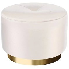 Пуф большой Hollywood Gold. Цвет Жемчужный. Мягкий пуфик. Пуф в прихожую, для спальни, для гостиной, для детской. Supera Luxemebel