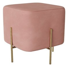 Пуфик Dream. Велюр. Пудровый. Мягкий пуфик, квадратный пуф, пуф в прихожую, пуфик в спальню, пуф в коридор. Supera Luxemebel