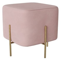 Пуфик Dream. Велюр. Светло-розовый. Мягкий пуфик, квадратный пуф, пуф в прихожую, пуфик в спальню, пуф в коридор. Supera Luxemebel