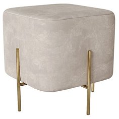 Пуфик Dream. Белый пыльный. Мягкий пуфик/квадратный пуф/пуф в прихожую/пуфик в спальню/пуф в коридор. Антивандальная замшевая ткань. Supera Luxemebel