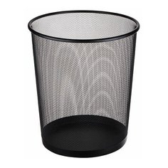 Корзина для бумаг черная 16л, 29.5х24х33.5 см PERFECTO LINEA REDONDA