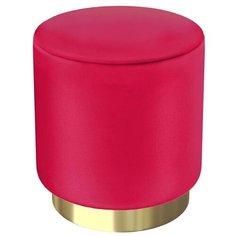 Пуф средний Hollywood Gold. Цвет Ярко-розовый. Мягкий пуфик. Пуф в прихожую, для спальни, для гостиной, для детской. Supera Luxemebel