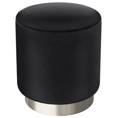 Пуф малый Hollywood Silver. Цвет Черный. Мягкий пуфик. Пуф в прихожую, для спальни, для гостиной, для детской. Supera Luxemebel