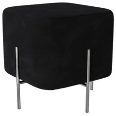 Пуфик Archy. Черный. Мягкий пуфик/квадратный пуф/пуф в прихожую/пуфик в спальню/пуф в коридор. Велюр. Supera Luxemebel