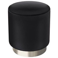 Пуф средний Hollywood Silver. Цвет Черный. Мягкий пуфик. Пуф в прихожую, для спальни, для гостиной, для детской. Supera Luxemebel