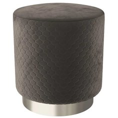 Пуф средний Hollywood Silver со стежкой. Цвет Серый. Мягкий пуфик. Пуф в прихожую, для спальни, для гостиной, для детской. Supera Luxemebel