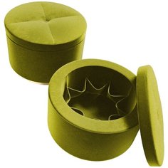 Пуф большой Hollywood Gold с хранением. Цвет Оливковый. Мягкий пуфик. Пуф в прихожую, для спальни, для гостиной, для детской. Supera Luxemebel