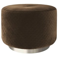 Пуф большой Hollywood Silver со стежкой. Цвет Коричневый. Мягкий пуфик. Пуф в прихожую, для спальни, для гостиной, для детской. Supera Luxemebel