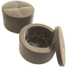 Пуф большой Hollywood Gold с хранением. Цвет Бежевый. Мягкий пуфик. Пуф в прихожую, для спальни, для гостиной, для детской. Supera Luxemebel