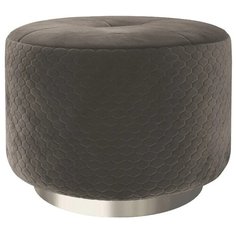 Пуф большой Hollywood Silver со стежкой. Цвет Серый. Мягкий пуфик. Пуф в прихожую, для спальни, для гостиной, для детской. Supera Luxemebel