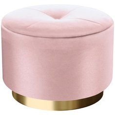Пуф большой Hollywood Gold. Цвет Нежно-розовый. Мягкий пуфик. Пуф в прихожую, для спальни, для гостиной, для детской. Supera Luxemebel