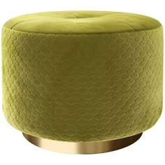 Пуф большой Hollywood Gold со стежкой. Цвет Оливковый. Мягкий пуфик. Пуф в прихожую, для спальни, для гостиной, для детской. Supera Luxemebel