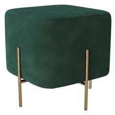 Пуфик Dream. Велюр. Изумрудный. Мягкий пуфик, квадратный пуф, пуф в прихожую, пуфик в спальню, пуф в коридор. Supera Luxemebel