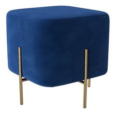 Пуфик Dream. Велюр. Синий. Мягкий пуфик, квадратный пуф, пуф в прихожую, пуфик в спальню, пуф в коридор. Supera Luxemebel