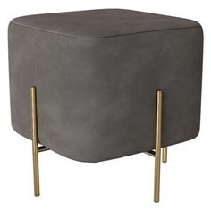 Пуфик Dream. Велюр. Темно-серый. Мягкий пуфик, квадратный пуф, пуф в прихожую, пуфик в спальню, пуф в коридор. Supera Luxemebel