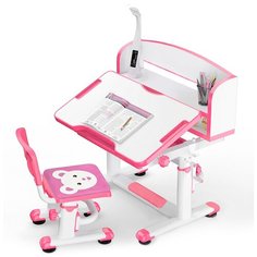 Детский комплект Mealux EVO BD-10 с лампой: Растущая парта (длина столешницы - 77 см.) + растущий стул + лампа