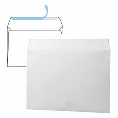 Конверты С4 (229х324 мм), отрывная лента, 100 г/м2, комплект 500 шт., внутренняя запечатка, С4НКРс(серая) Ряжская печатная фабрика