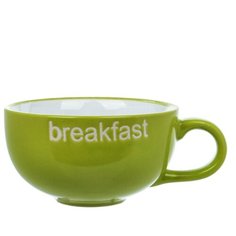 Чашка HomeStar Брекфаст зеленая 420 мл