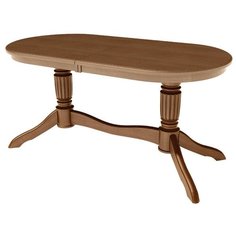 Стол обеденный Логарт Зубр-1 овальный 1500(2000)х900 дуб