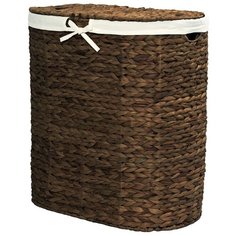 Плетеная корзина для белья с крышкой Wasserkraft Dill WB-611-L