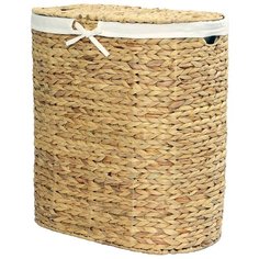 Плетеная корзина для белья с крышкой Wasserkraft Dill WB-610-L