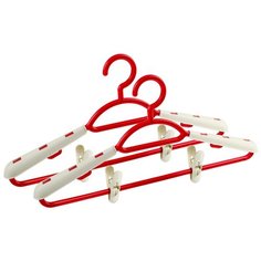 Вешалки-плечики с накладками универсальные размер 48-54 набор 2 шт красный Martika