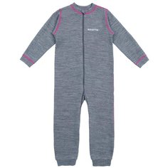 Комбинезон NIKASTYLE 8т7421.2, размер 92, серый меланж/фуксия