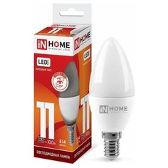 Лампа светодиодная LED-СВЕЧА-VC 11Вт 230В E14 6500К 990лм IN HOME 4690612024844 (упаковка 10 шт)