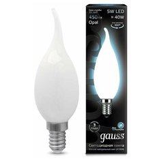 Лампа светодиодная Black Filament Свеча на ветру E14 5Вт 4100К OPAL Gauss 104201205 (упаковка 10 шт)