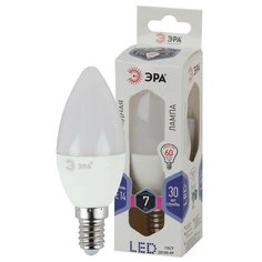 Лампа светодиодная B35-7W-860-E14 свеча 560лм ЭРА Б0031400 (упаковка 10 шт) ERA