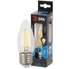 F-LED B35-7W-840-E27 ЭРА (филамент, свеча, 7Вт, нейтр, E27) (10/100/2800) Б0027951 (упаковка 10 шт) ERA