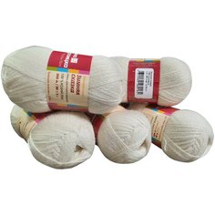 Пряжа из Троицка "Зимняя Сказка" , 100% козий пух; цвет : суровый-166 , 300 м, 50 г х 5 шт. Троицкая камвольная фабрика