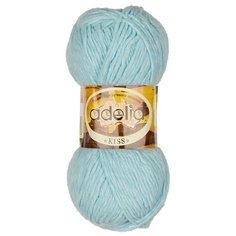 Пряжа Adelia "KISS" 100% полиэстер №07 св.голубой - 10 мотков по 50 г
