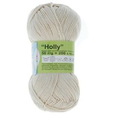 Пряжа Alpina "HOLLY" 100% мерсеризованный хлопок №010 кремовый - 10 мотков по 50 г