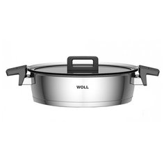 Сотейник Woll Concept 828NC, 28 см, с крышкой, серебристый/черный